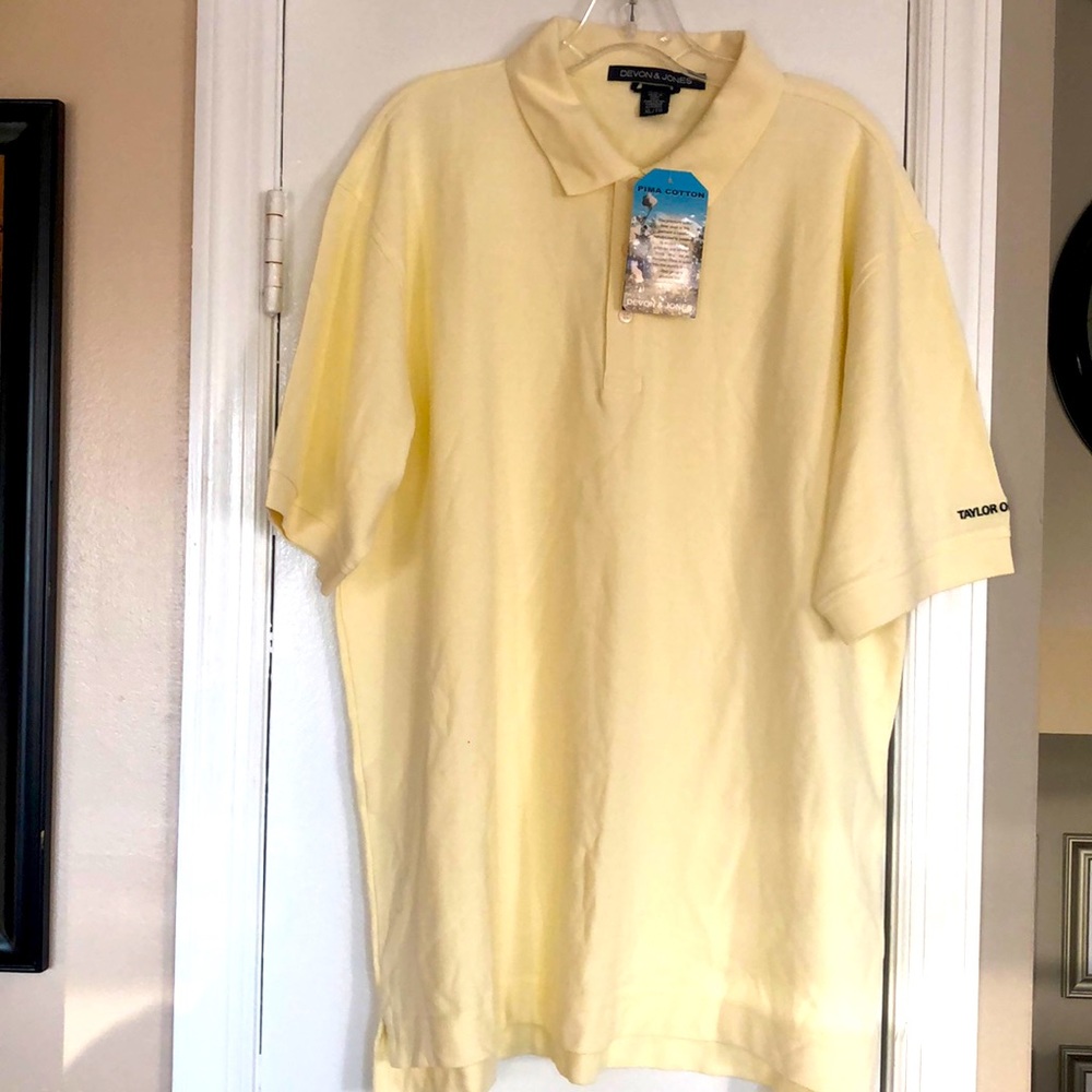 Yellow shirt sleeve polo